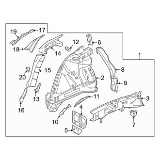 Genesis OE - Front Left Fender Apron Assembly