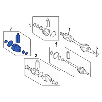 Genesis OE - Front Right Inner CV Joint Boot Kit