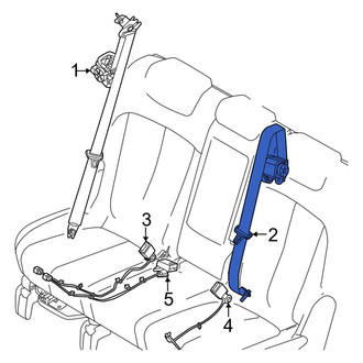 Genesis OE - Rear Left Seat Belt Lap and Shoulder Belt