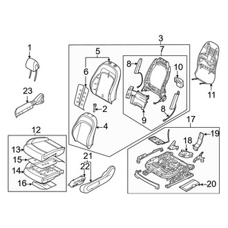 Genesis OE - Seats & Tracks - Driver Seat Components