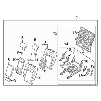 Genesis OE - Rear Left Seat Frame