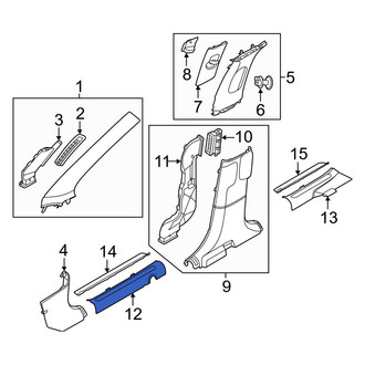 Genesis OE - Rear Left Inner Door Sill Plate