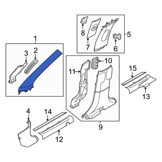Genesis OE - Left Body A-Pillar Trim Panel