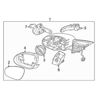 Genesis OE - Front Door - Outside Mirrors (Base)