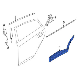 Genesis OE - Rear Left Door Molding
