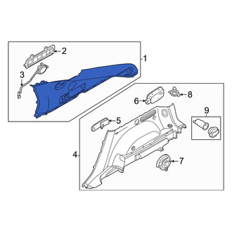 Genesis OE - Rear Right Upper Interior Quarter Panel Trim Panel