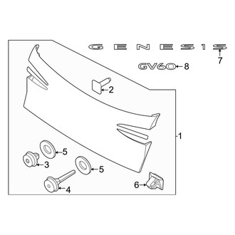 Genesis OE - Lift Gate - Exterior Trim