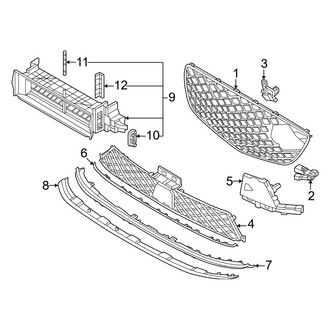 Genesis OE - Front Bumper & Grille - Grille & Components (Grilles & Support)
