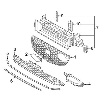 Genesis OE - Front Bumper & Grille - Grille & Components (Grilles & Support)