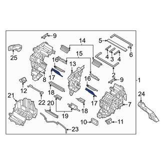 Genesis OE - Left Upper HVAC Blend Door