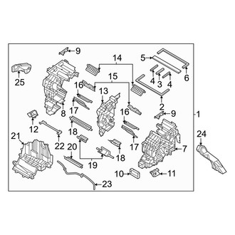 Genesis OE - Air Conditioner & Heater - Evaporator & Heater Components (Case & Components)