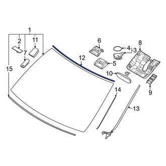 Genesis OE - Front Upper Windshield Molding