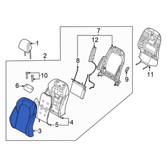 Genesis OE - Front Right Seat Back Cushion Cover