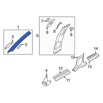 Genesis OE - Left Body A-Pillar Trim Panel
