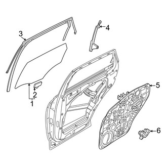 Genesis OE - Rear Door - Glass & Hardware
