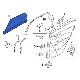 Genesis OE - Rear Left Door Glass Sunshade