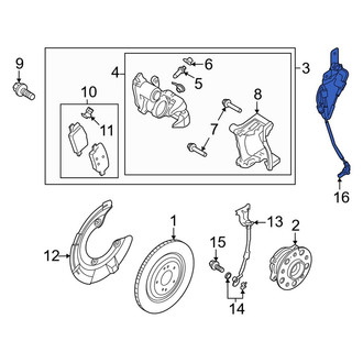Genesis OE - Rear Left ABS Wheel Speed Sensor