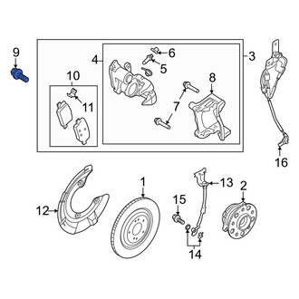 Genesis OE - Disc Brake Caliper Anchor Plate Bolt