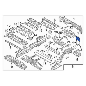 Genesis OE - Rear Left Rear Body Reinforcement Plate