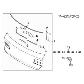 Genesis OE - Lift Gate - Exterior Trim