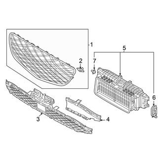 Genesis OE - Front Bumper & Grille - Grille & Components (W/O Sport Package)