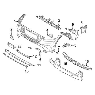 Genesis OE - Front Bumper & Grille - Bumper & Components (With Sport Package)