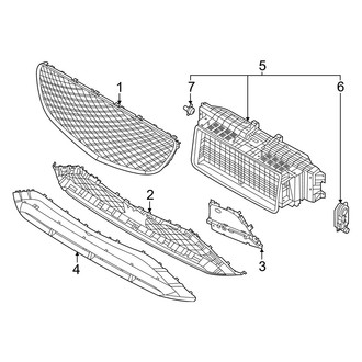 Genesis OE - Front Bumper & Grille - Grille & Components (With Sport Package)