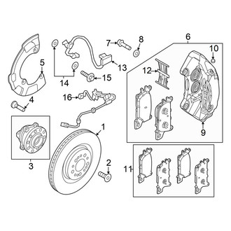Genesis OE - Front Suspension - Brake Components (2.5L)