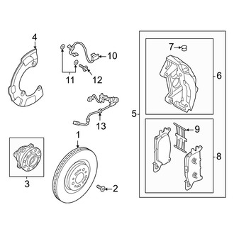 Genesis OE - Front Suspension - Brake Components (3.5L)