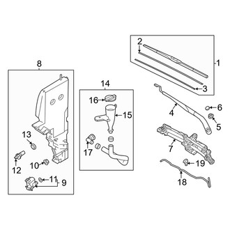 Genesis OE - Windshield - Wiper & Washer Components (Base / Advanced / Select / Sport Advanced / Sport Prestige)