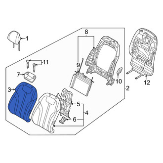 Genesis OE - Front Right Seat Back Cushion Cover