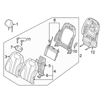 Genesis OE - Seats & Tracks - Passenger Seat Components (Korea Built, Seat Back)
