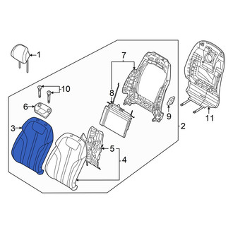 Genesis OE - Front Left Seat Back Cushion Cover