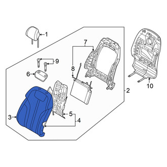 Genesis OE - Front Left Seat Back Cushion Cover