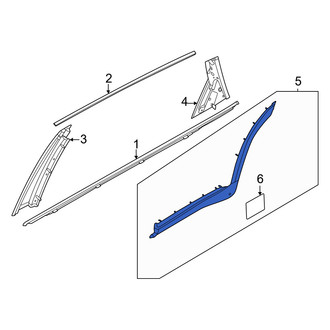 Genesis OE - Front Right Door Molding
