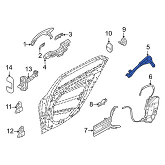 Genesis OE - Rear Left Exterior Door Handle Reinforcement