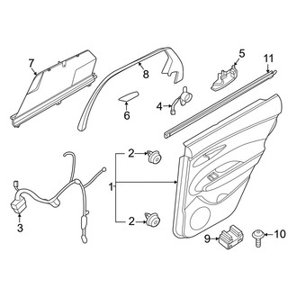 Genesis OE - Rear Door - Interior Trim (USA Built)
