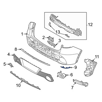 Genesis OE - Rear Left Bumper Corner Cover