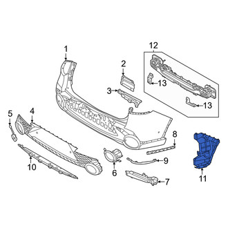 Genesis OE - Rear Left Bumper Cover Support Rail