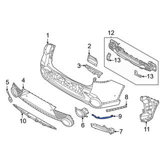 Genesis OE - Rear Right Bumper Corner Cover