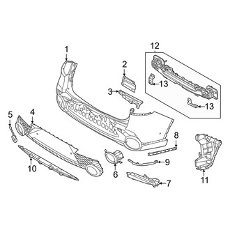 Genesis OE - Rear Bumper - Bumper & Components (With Sport Package)
