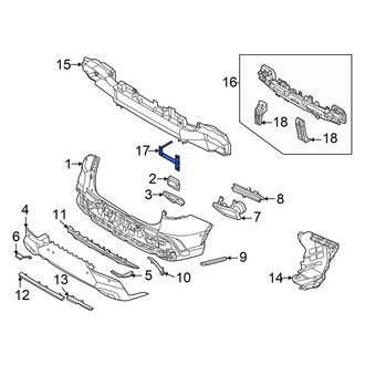 Genesis OE - Left Bumper Impact Bar Bracket