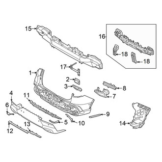 Genesis OE - Rear Bumper - Bumper & Components (With Sport Package)