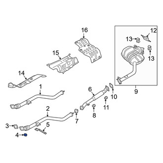 Genesis OE - Center Exhaust Muffler Nut