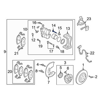 Genesis OE - Front Upper Disc Brake Caliper Pin