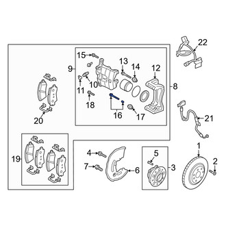 Genesis OE - Rear Lower Disc Brake Caliper Pin
