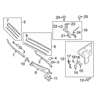 Genesis OE - Front Windshield Washer Hose