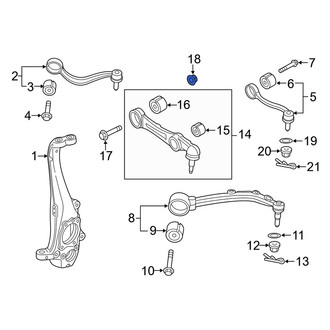 Genesis OE - Front Right Suspension Control Arm Nut