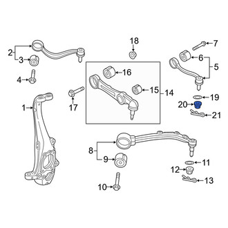 Genesis OE - Front Right Suspension Control Arm Nut