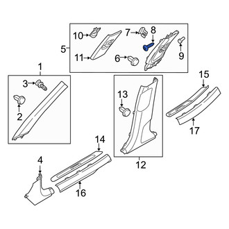 Genesis OE - Body C-Pillar Trim Panel Screw